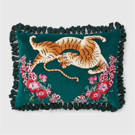 gucci tiger pillow|luxury velvet throw pillows.